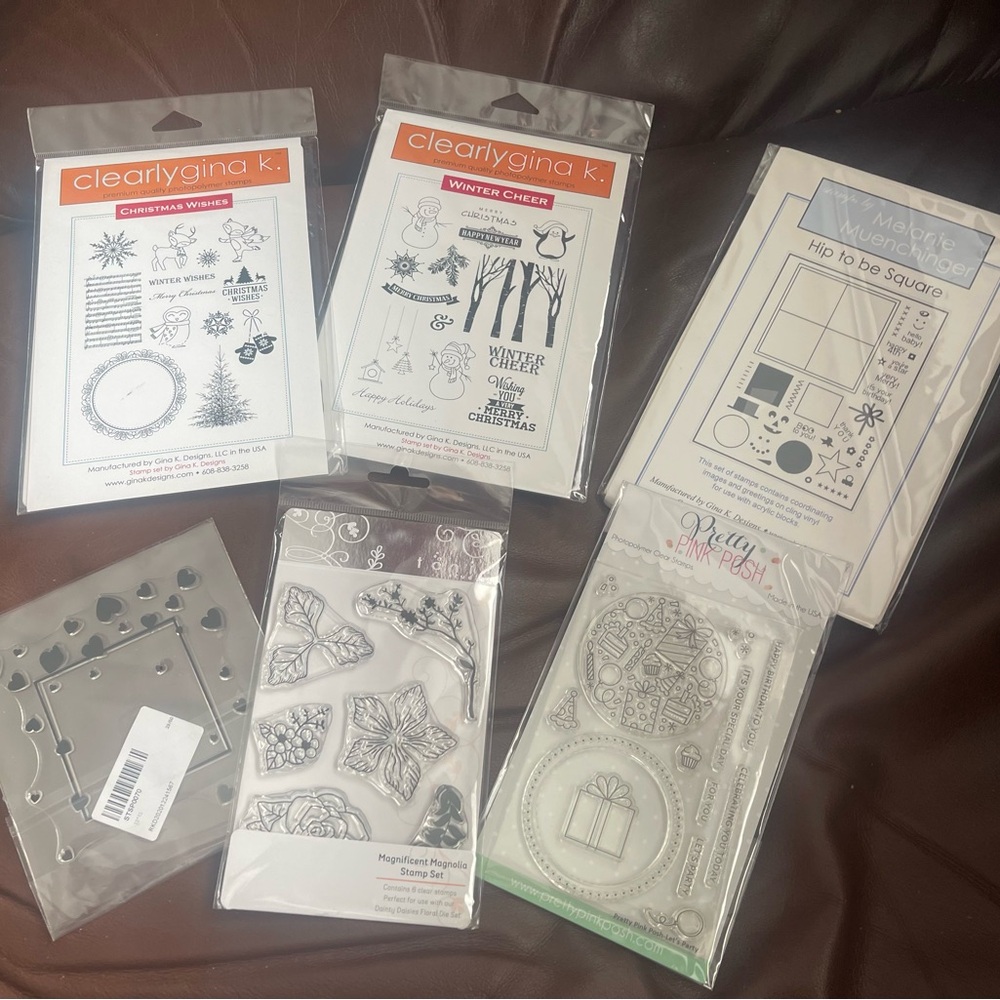 LARGE LOT OF NEW RUBBER STAMPS SET 1 - Picture 2 of 10